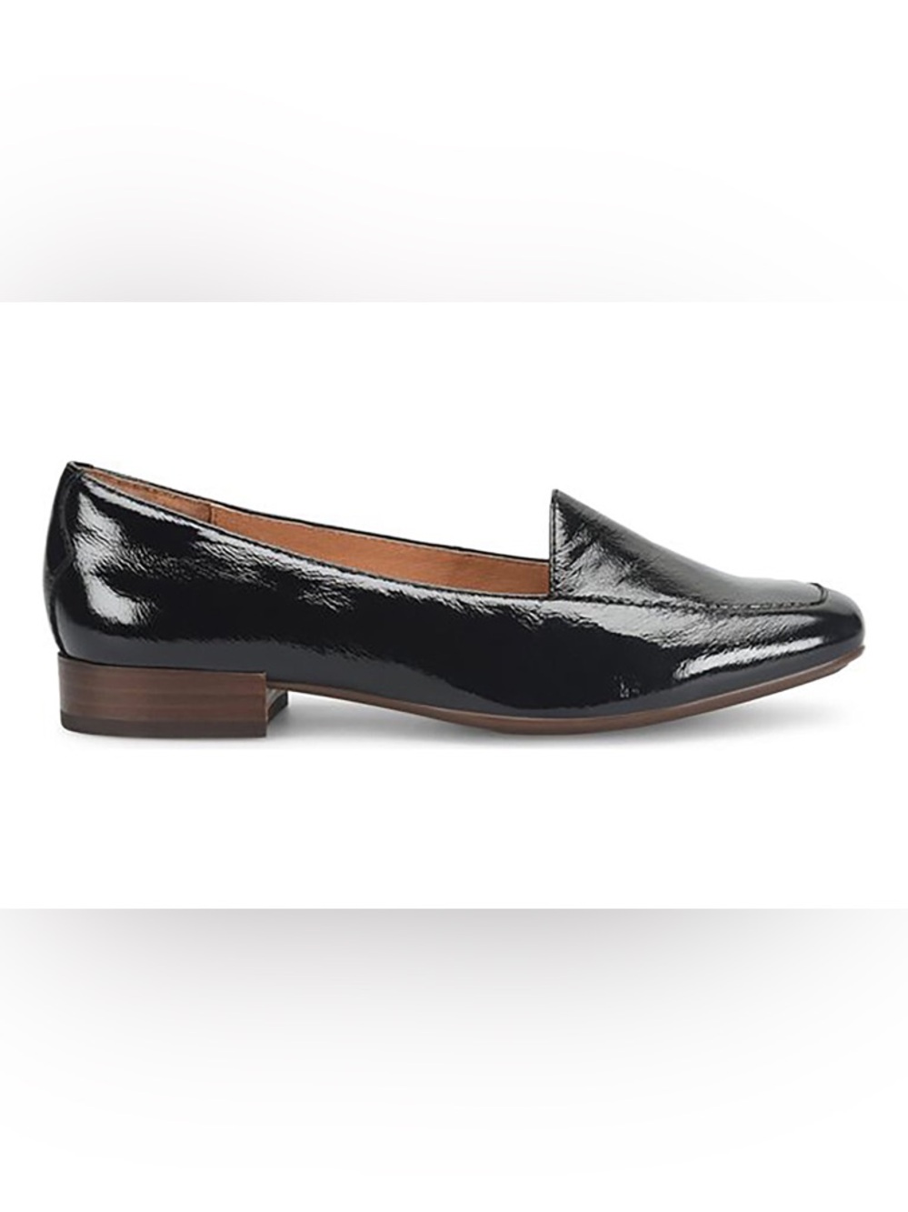 Sofft Black Patent Leather Slip-On Loafers